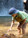 The boys were playing on the rocks and enjoy the Chok Kra-DinÃÂ WaterFalls.